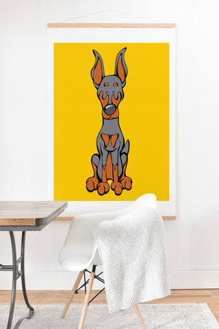 Angry Squirrel Studio Doberman Pinscher 27 Art Print And Hanger