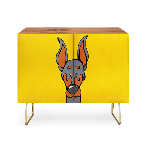 Angry Squirrel Studio Doberman Pinscher 27 Credenza