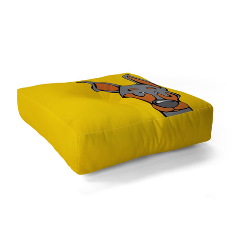 Angry Squirrel Studio Doberman Pinscher 27 Floor Pillow Square