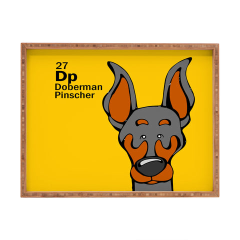 Angry Squirrel Studio Doberman Pinscher 27 Rectangular Tray