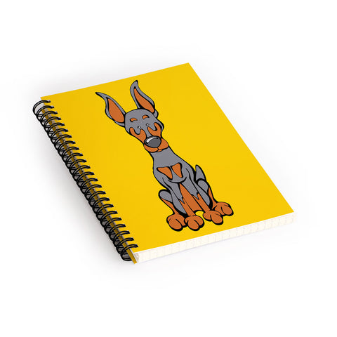 Angry Squirrel Studio Doberman Pinscher 27 Spiral Notebook