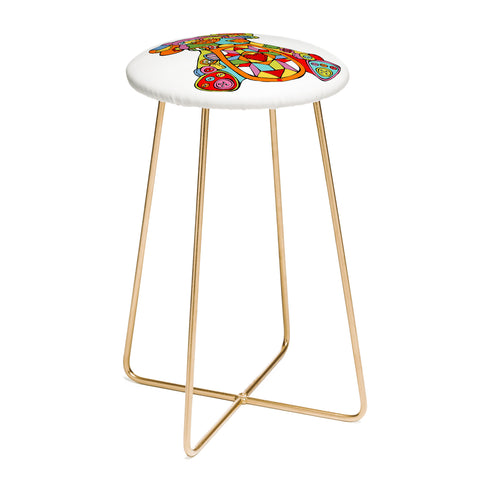 Angry Squirrel Studio DOG Buttonnose Buddies Counter Stool