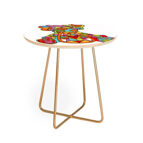 Angry Squirrel Studio DOG Buttonnose Buddies Round Side Table