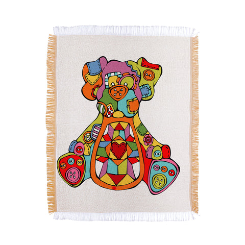 Angry Squirrel Studio DOG Buttonnose Buddies Throw Blanket