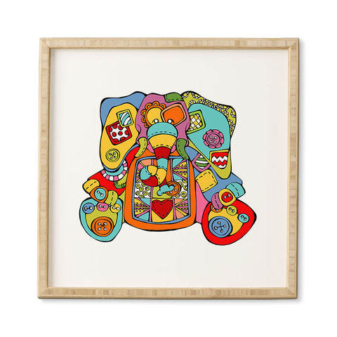 Angry Squirrel Studio ELEPHANT Buttonnose Buddies Framed Wall Art