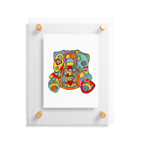 Angry Squirrel Studio ELEPHANT Buttonnose Buddies Floating Acrylic Print