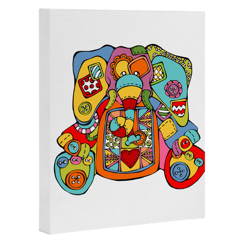 Angry Squirrel Studio ELEPHANT Buttonnose Buddies Art Canvas