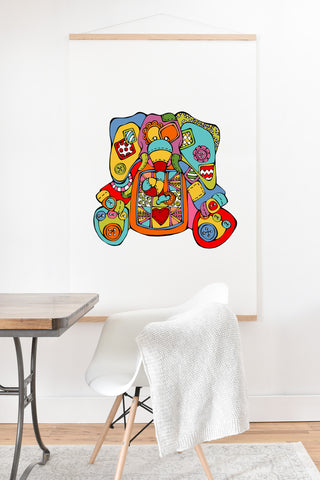 Angry Squirrel Studio ELEPHANT Buttonnose Buddies Art Print And Hanger