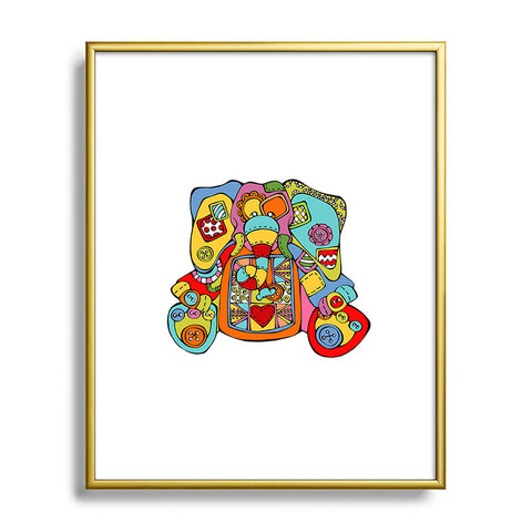 Angry Squirrel Studio ELEPHANT Buttonnose Buddies Metal Framed Art Print