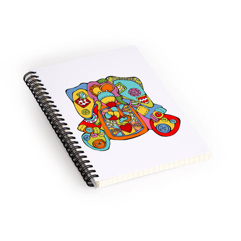Angry Squirrel Studio ELEPHANT Buttonnose Buddies Spiral Notebook