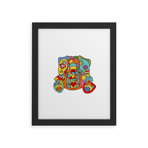 Angry Squirrel Studio ELEPHANT Buttonnose Buddies Framed Art Print