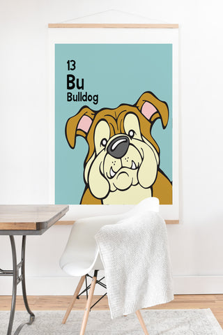 Angry Squirrel Studio English Bulldog 13 Art Print And Hanger