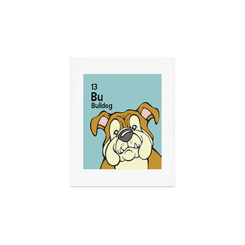 Angry Squirrel Studio English Bulldog 13 Art Print