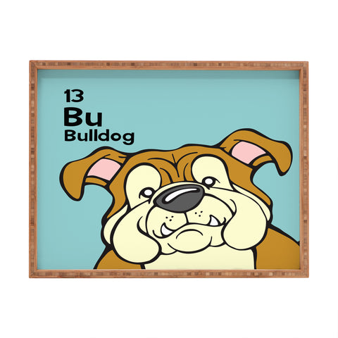 Angry Squirrel Studio English Bulldog 13 Rectangular Tray