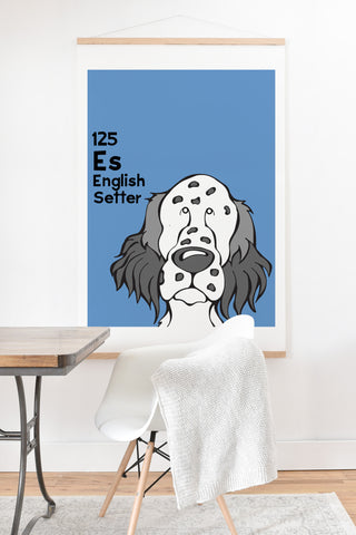 Angry Squirrel Studio English Setter125 Art Print And Hanger