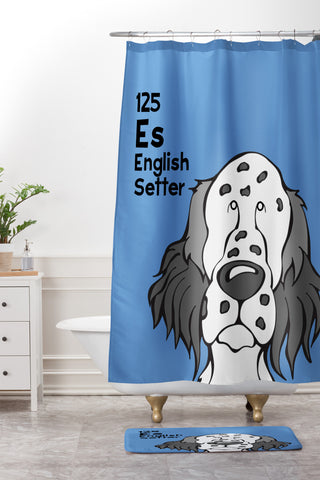 Angry Squirrel Studio English Setter125 Shower Curtain And Mat