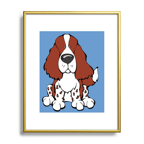 Angry Squirrel Studio English Springer Spaniel 23 Metal Framed Art Print