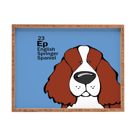 Angry Squirrel Studio English Springer Spaniel 23 Rectangular Tray