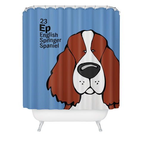 Angry Squirrel Studio English Springer Spaniel 23 Shower Curtain