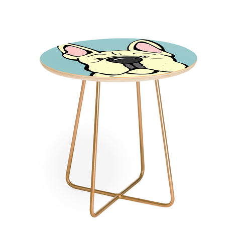 Angry Squirrel Studio French Bulldog 22 Round Side Table