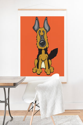 Angry Squirrel Studio German Shepard Dog 4 Art Print And Hanger