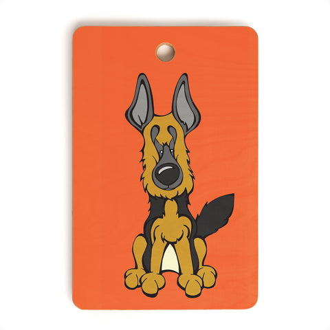 Angry Squirrel Studio German Shepard Dog 4 Cutting Board Rectangle