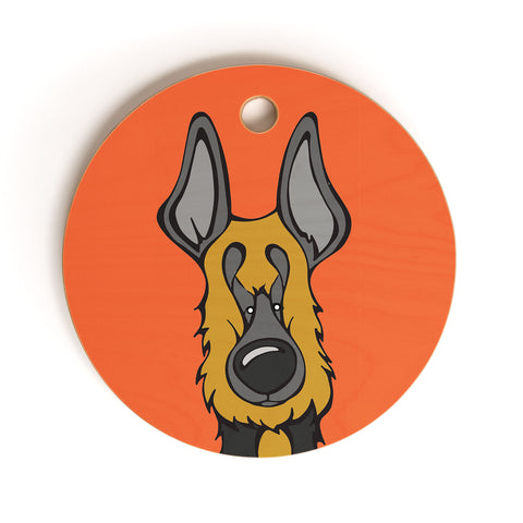 Angry Squirrel Studio German Shepard Dog 4 Cutting Board Round