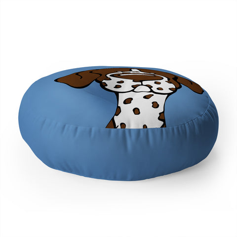 Angry Squirrel Studio German Shorthaired Pointer 24 Floor Pillow Round