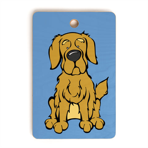 Angry Squirrel Studio Golden Retriever 25 Cutting Board Rectangle