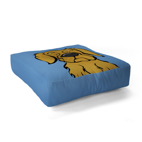 Angry Squirrel Studio Golden Retriever 25 Floor Pillow Square