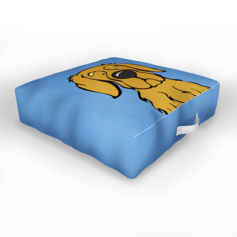 Angry Squirrel Studio Golden Retriever 25 Outdoor Floor Cushion