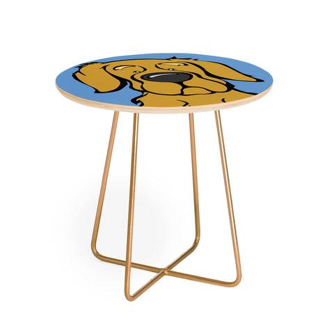 Angry Squirrel Studio Golden Retriever 25 Round Side Table