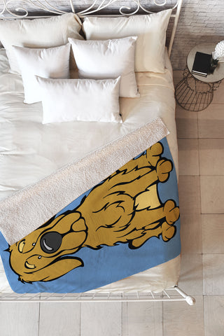 Angry Squirrel Studio Golden Retriever 25 Fleece Throw Blanket