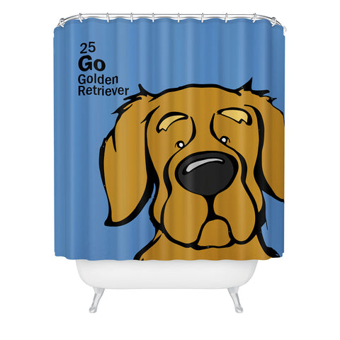 Angry Squirrel Studio Golden Retriever 25 Shower Curtain