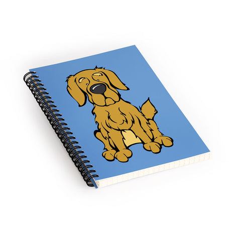 Angry Squirrel Studio Golden Retriever 25 Spiral Notebook