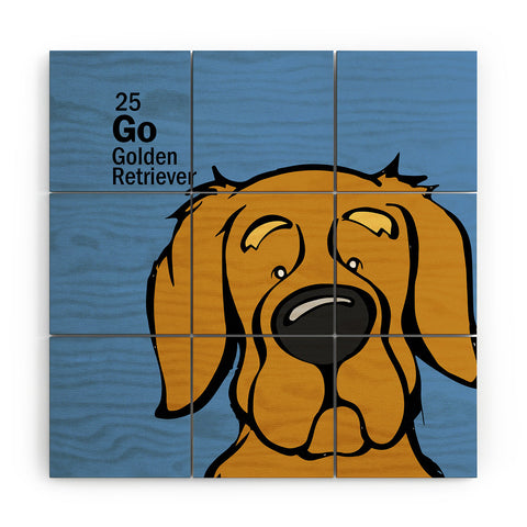 Angry Squirrel Studio Golden Retriever 25 Wood Wall Mural