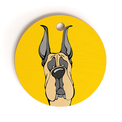 Angry Squirrel Studio Great Dane 28 Cutting Board Round