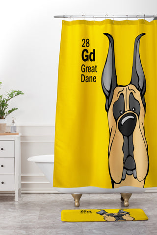 Angry Squirrel Studio Great Dane 28 Shower Curtain And Mat