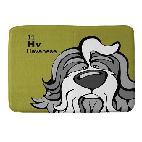 Angry Squirrel Studio Havanese 11 Memory Foam Bath Mat