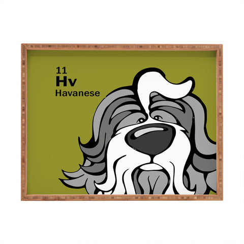 Angry Squirrel Studio Havanese 11 Rectangular Tray