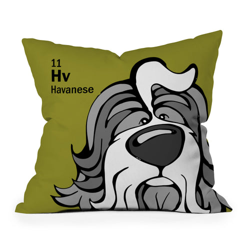 Angry Squirrel Studio Havanese 11 Throw Pillow