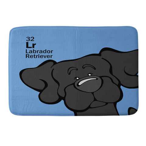 Angry Squirrel Studio Lab 32 Black Lab Memory Foam Bath Mat
