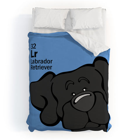 Angry Squirrel Studio Lab 32 Black Lab Duvet Cover