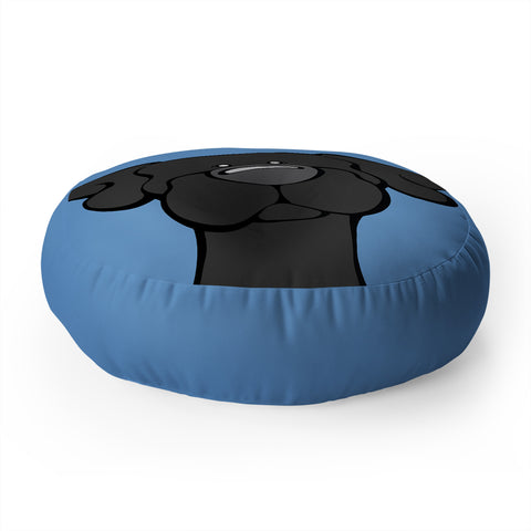 Angry Squirrel Studio Lab 32 Black Lab Floor Pillow Round