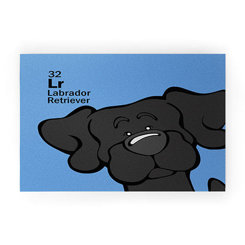 Angry Squirrel Studio Lab 32 Black Lab Welcome Mat