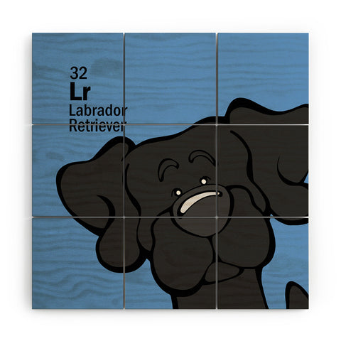 Angry Squirrel Studio Lab 32 Black Lab Wood Wall Mural