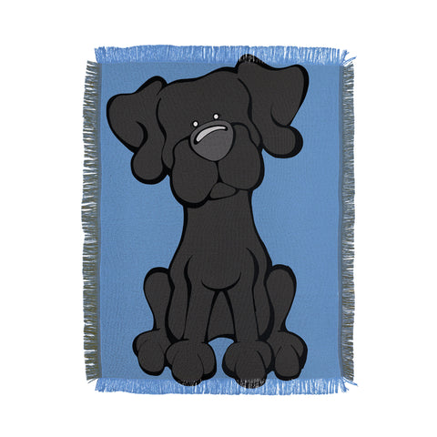 Angry Squirrel Studio Lab 32 Black Lab Throw Blanket