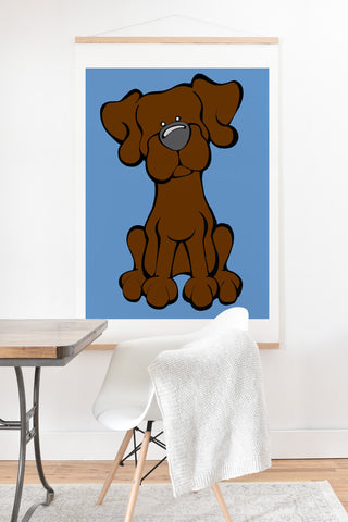 Angry Squirrel Studio Lab 32 Chocolate Lab Art Print And Hanger