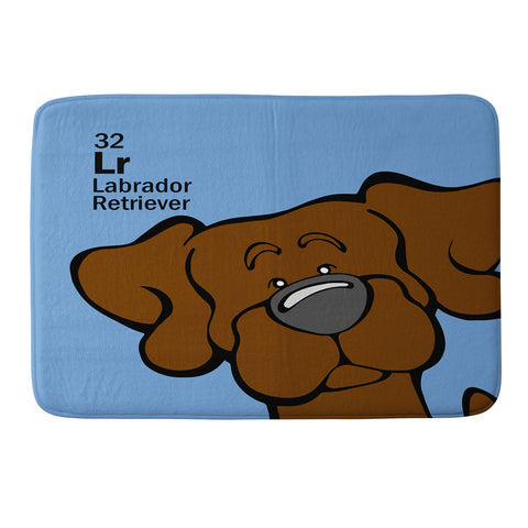 Angry Squirrel Studio Lab 32 Chocolate Lab Memory Foam Bath Mat