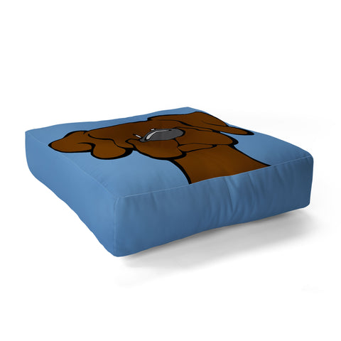 Angry Squirrel Studio Lab 32 Chocolate Lab Floor Pillow Square